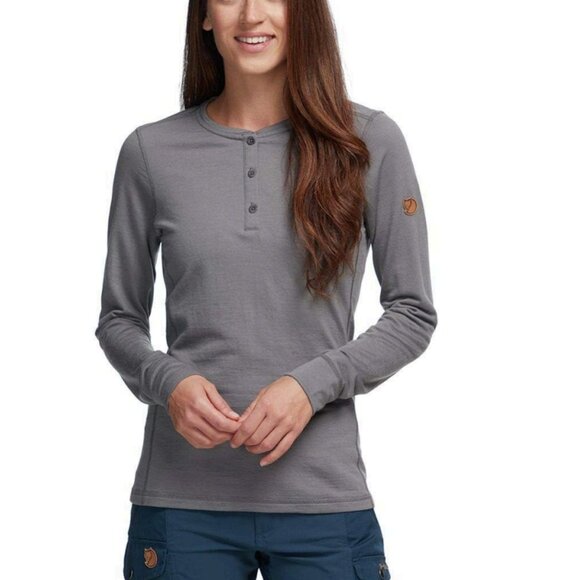 Fjällräven Singi Merino Henley W Jersey Gray Size Small - Picture 1 of 11